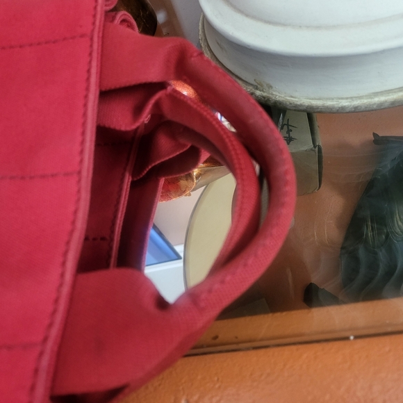PRADA Canapa Small Red Logo Tote - Picture 10 of 16